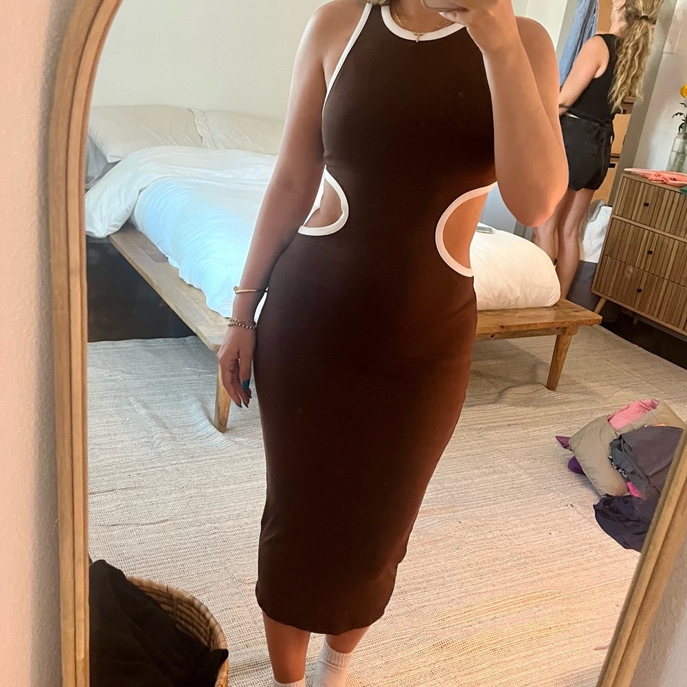 Brown Midi Dress